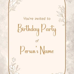 Elegant Bloom Birthday Invitation