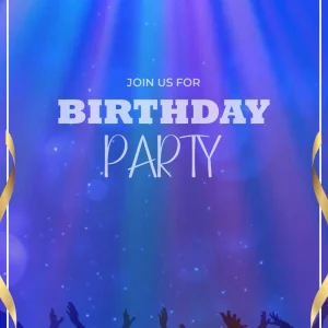 Disco Night Birthday Bash Invitation