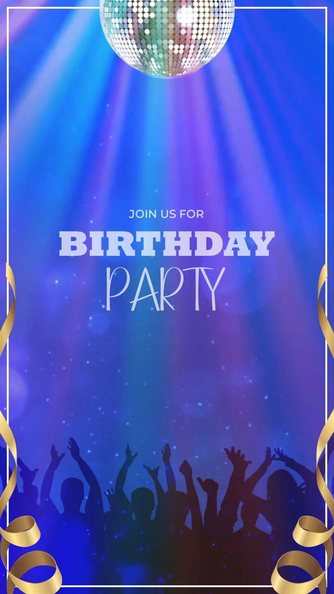 Disco Night Birthday Bash Invitation
