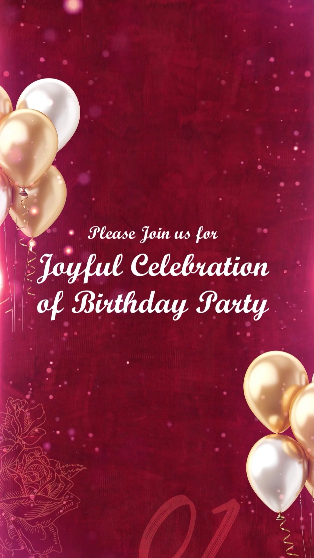 Golden One First Birthday Invitation