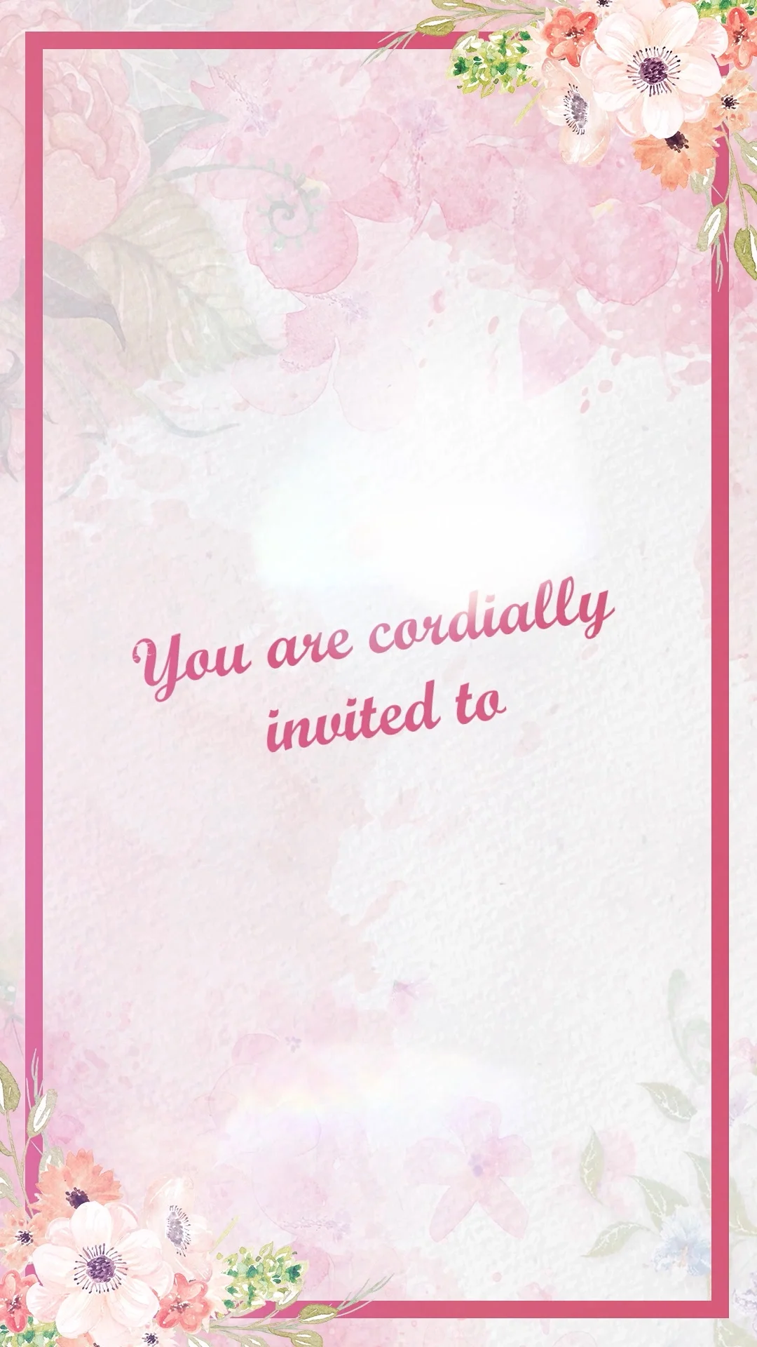 Blush Bloom Birthday Invitation