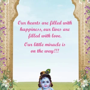 Little Krishna Blessings Baby Shower Invitation