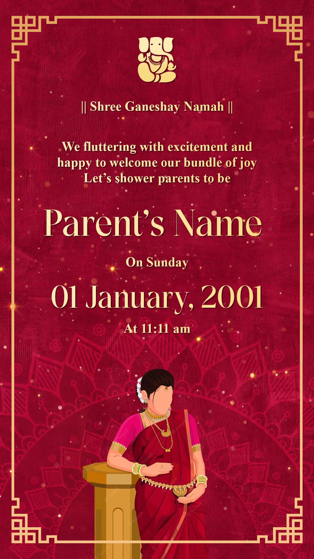 Royal Blessings Baby Shower Invitation