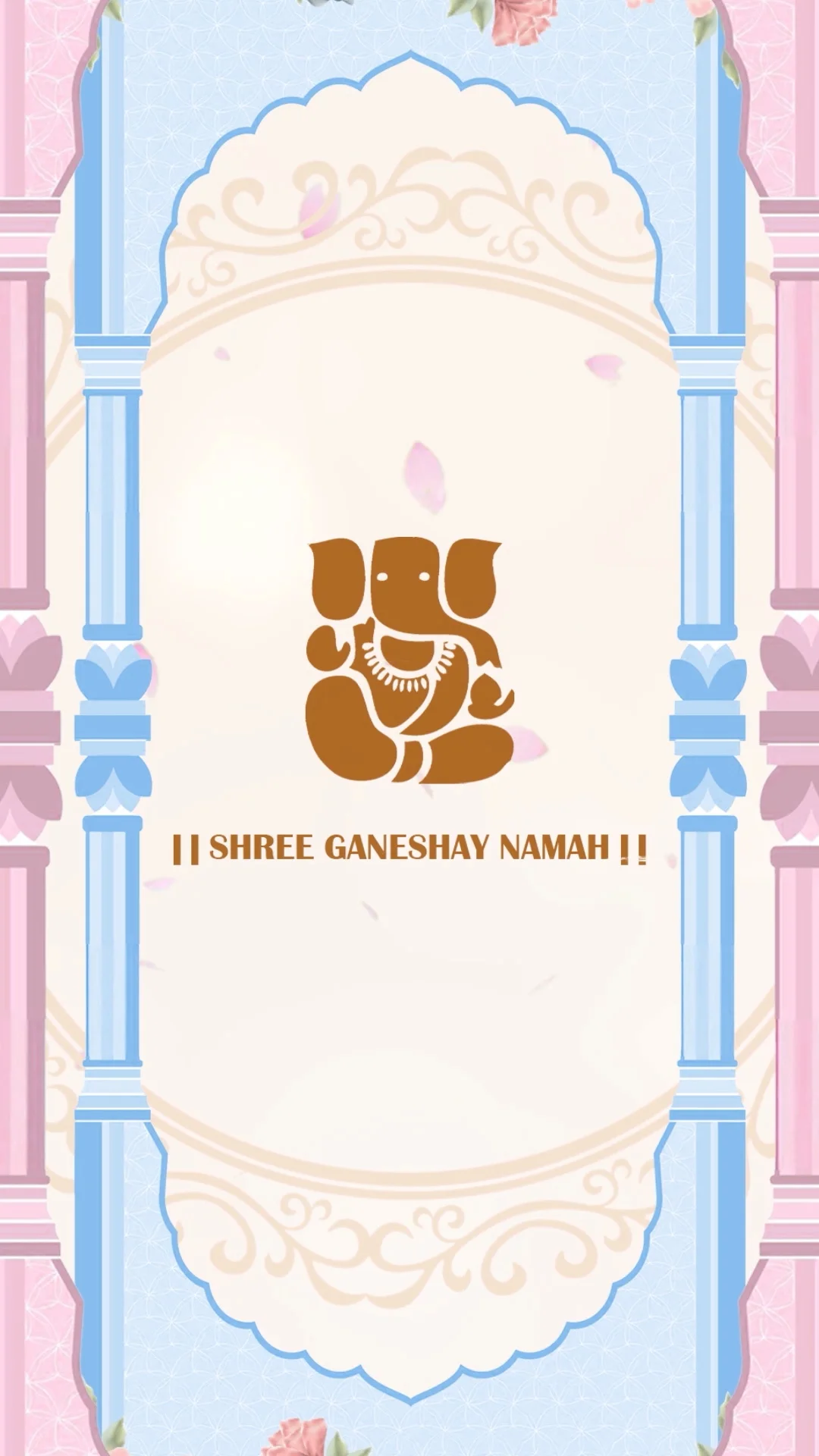 Royal Blossom Engagement Invitation