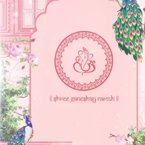 Peacock Garden Wedding Invitation